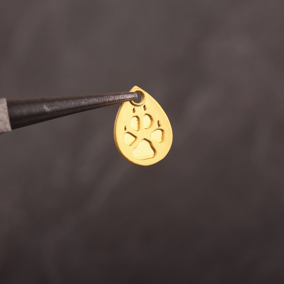 Dog Collar Charms Dog Paw Charms Animal Paw Charms Gold Paw Etsy