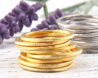 Large Closed Jump Rings, Circle Links, Large Loops, Circle Loop Ring, 22k Matte Gold Plated, 21-22mm, 8 pieces // GC-435