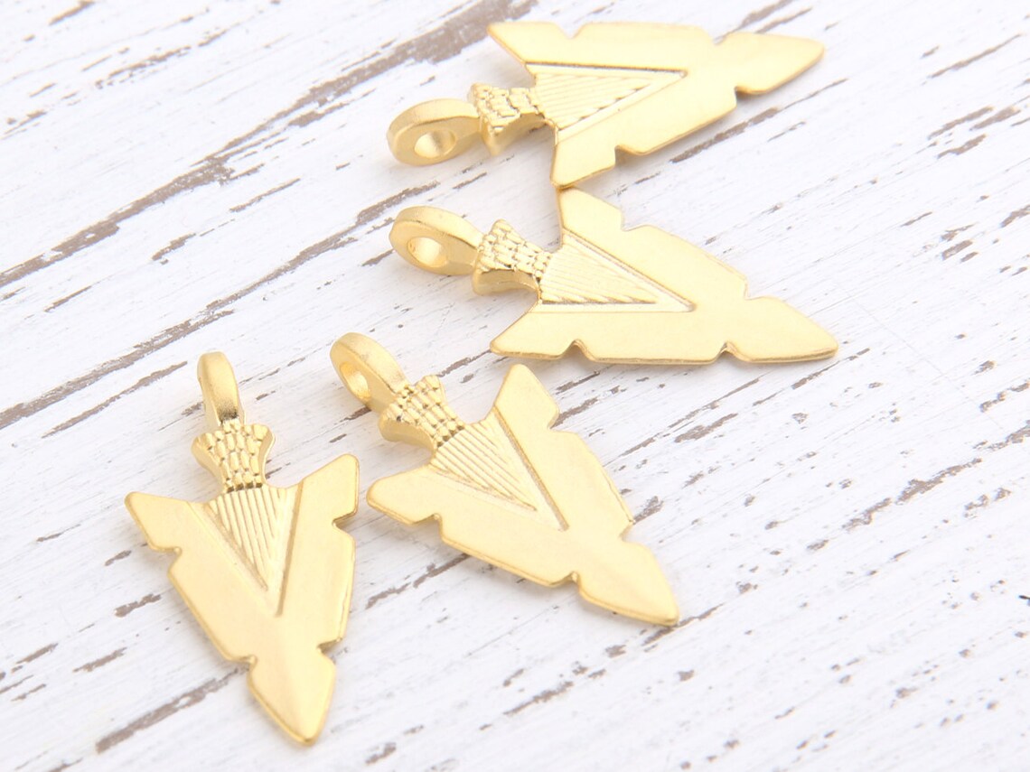 Gilded Arrow Head Pendant encrusted with crystals and made in Turkey main image 1