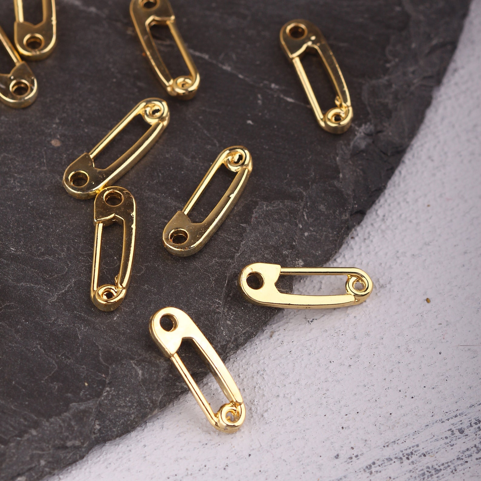 Safety Pin Charms Safety Pin Connectors Safety Pin Links Etsy