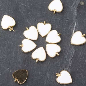 Emaille Herz Charms, Liebeszauber, Armband Charms, Emaille Love Charms, 1 Stück // GCh-400