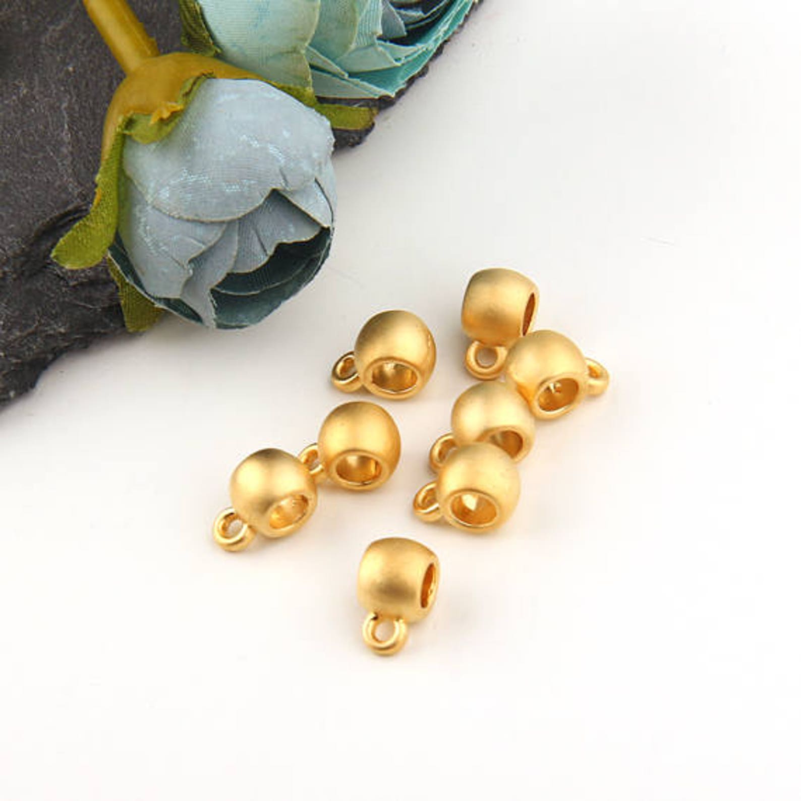 Gold Pendant Bails / Gold Bails / Scarf Bails / Charm Bails / Etsy