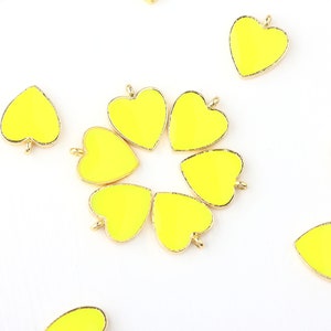 Emaille Herz Charms, Liebeszauber, Armband Charms, Emaille Love Charms, 1 Stück // GCh-400