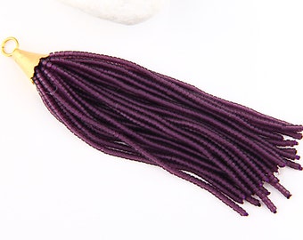 BUY 1 Get 1 FREE! Beaded Tassel, Earring Tassel, , Door Knob Tassel, Drawer Knob Tassel, Keychain Tassel, Beaded Fringe, 1 piece // TAS-021