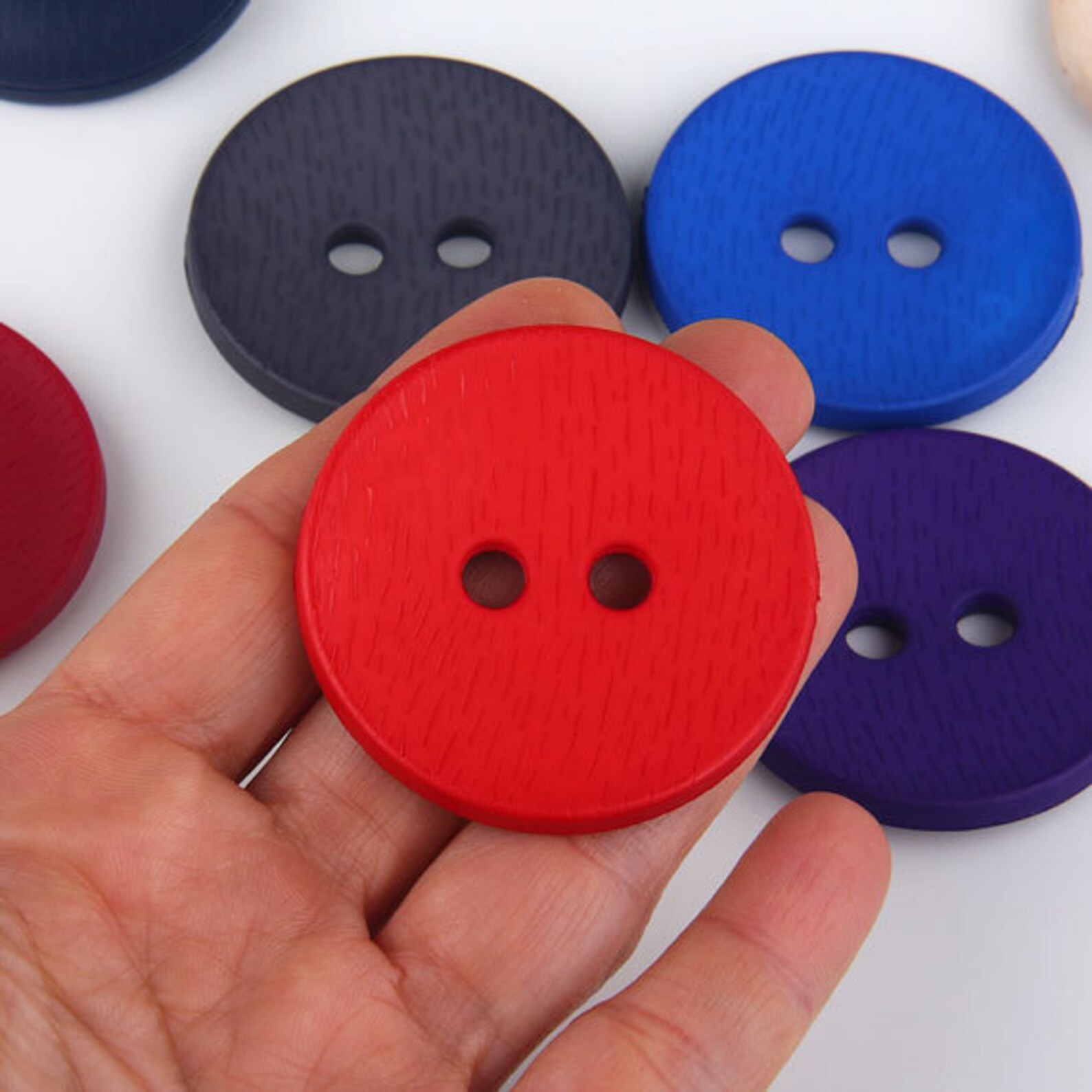 Large Plastic Buttons Large Round Buttons 2 Holes Buttons Etsy