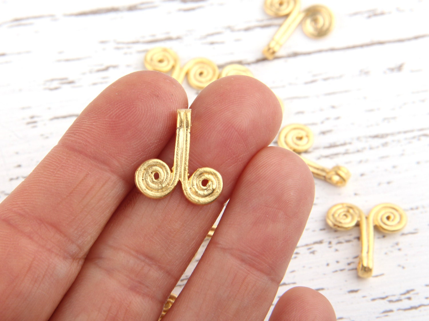 Spiral Charms Gold Plated Charms Gold Plated Metal 36mm G15780 