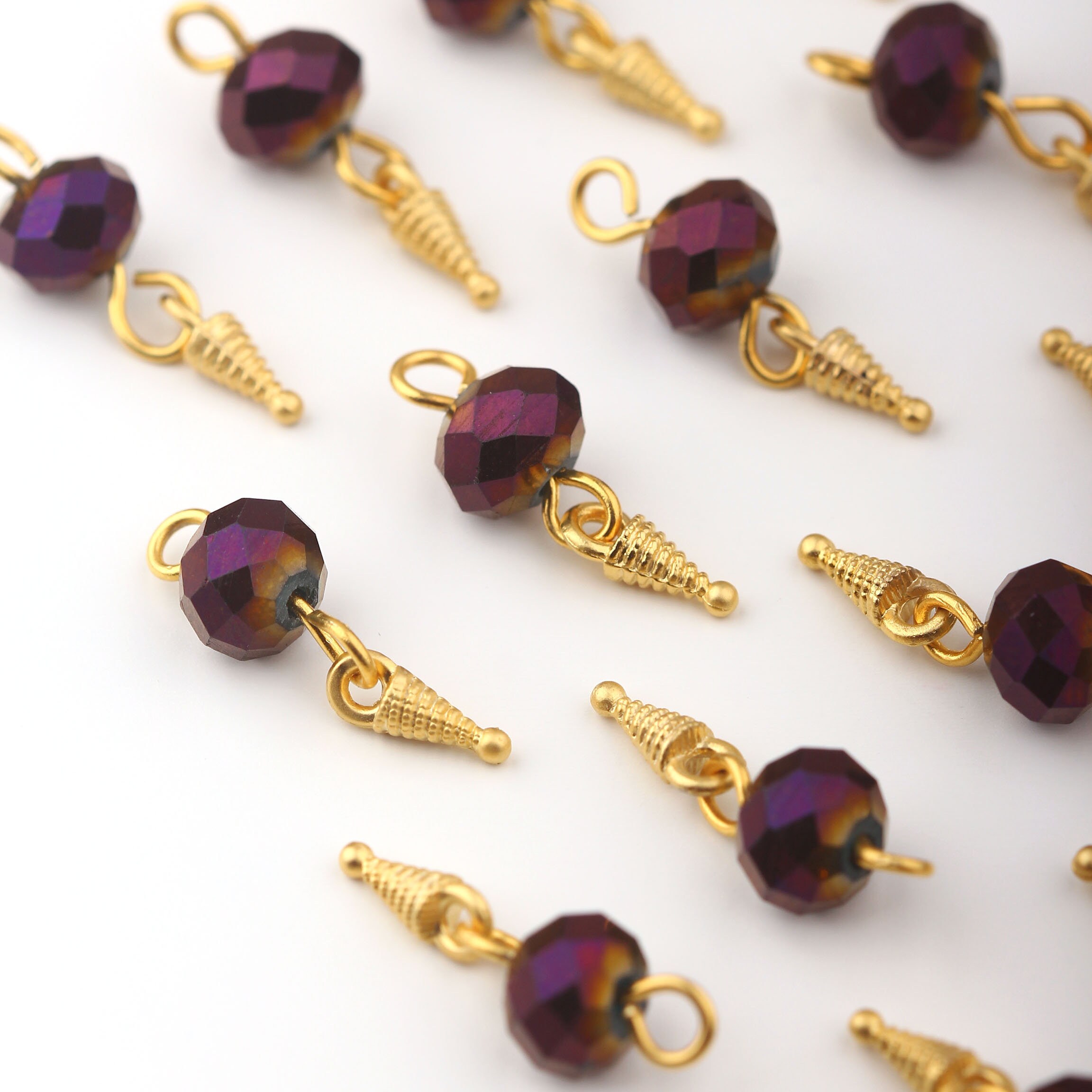 Beaded Dangle Charms Beaded Charms Bead Dangles 8mm Bead Etsy