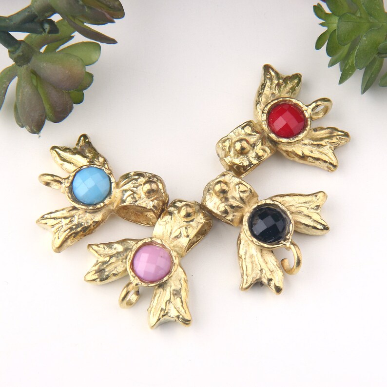 Gold Tone Jewelry Supplies Jewelry Findings 1 piece GC-555 Pendant Bail Connector GoldRed