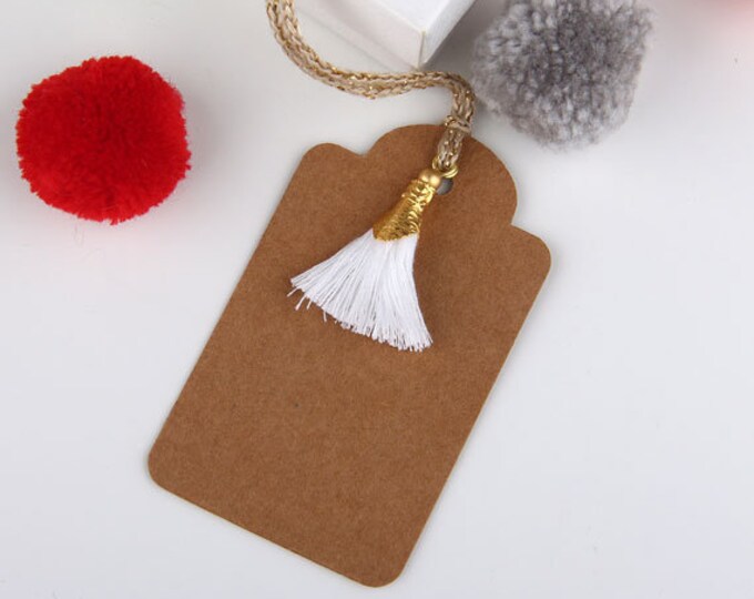 Kraft, Scallop Paper Tags, Blank Gift Tags, Paper Tags, Favor Tags, 45 ...
