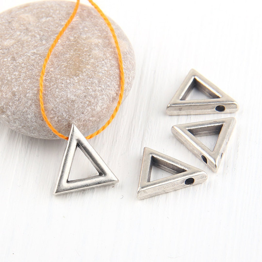 Triangle, Geometrical Mini Silver Pendants, Minimal Jewelry