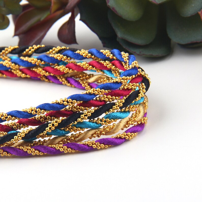 Twisted Chain Silk Cord Satin Cord Chain Chain Cord Etsy