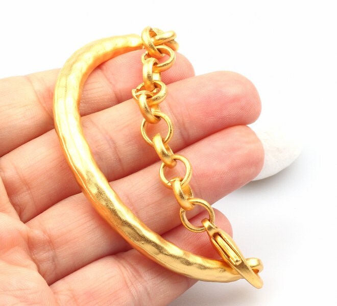 Bracelet Bar 22k Gold Plated 1 piece // GFND051 Etsy
