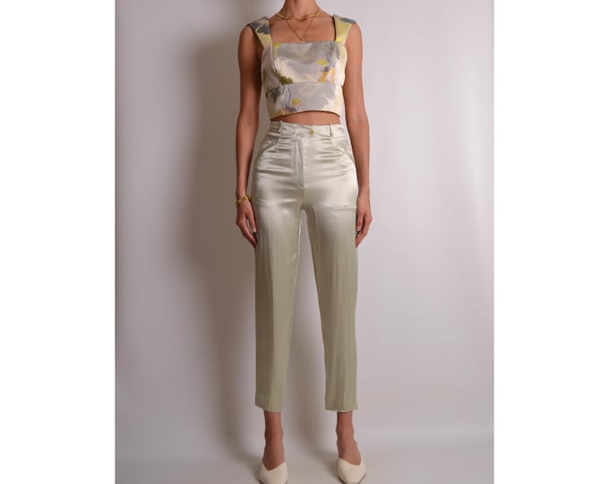 Vintage Armani Satin Cigarette Pant (25"W)