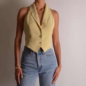 Vintage Buttercream Vest Top (S)