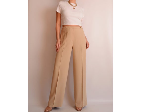 Perfect Sand Wide Leg Trousers (29.5"W)