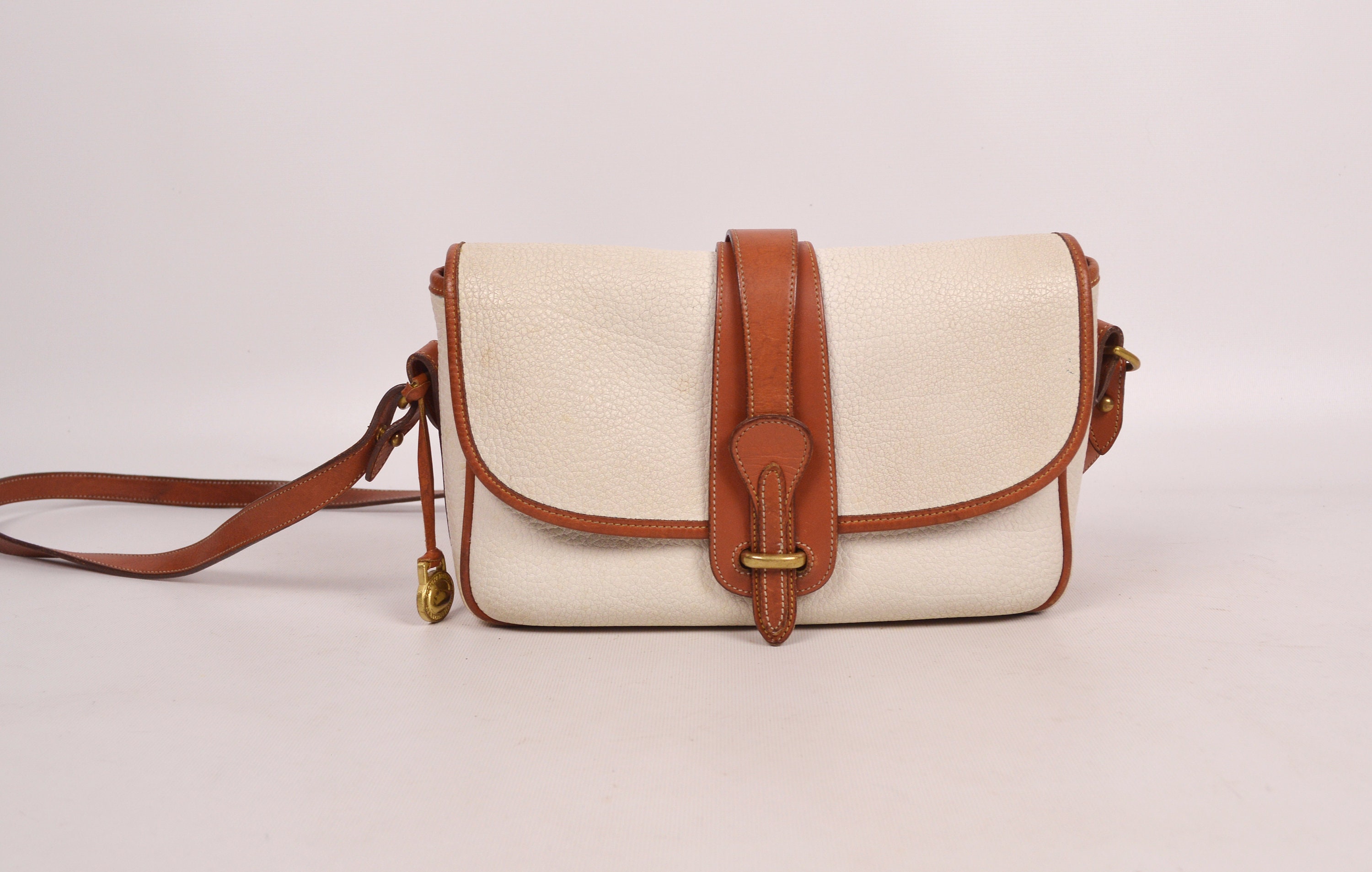 Dooney & Bourke Large Equestrian Bag / All Weather Leather crossbody vintage