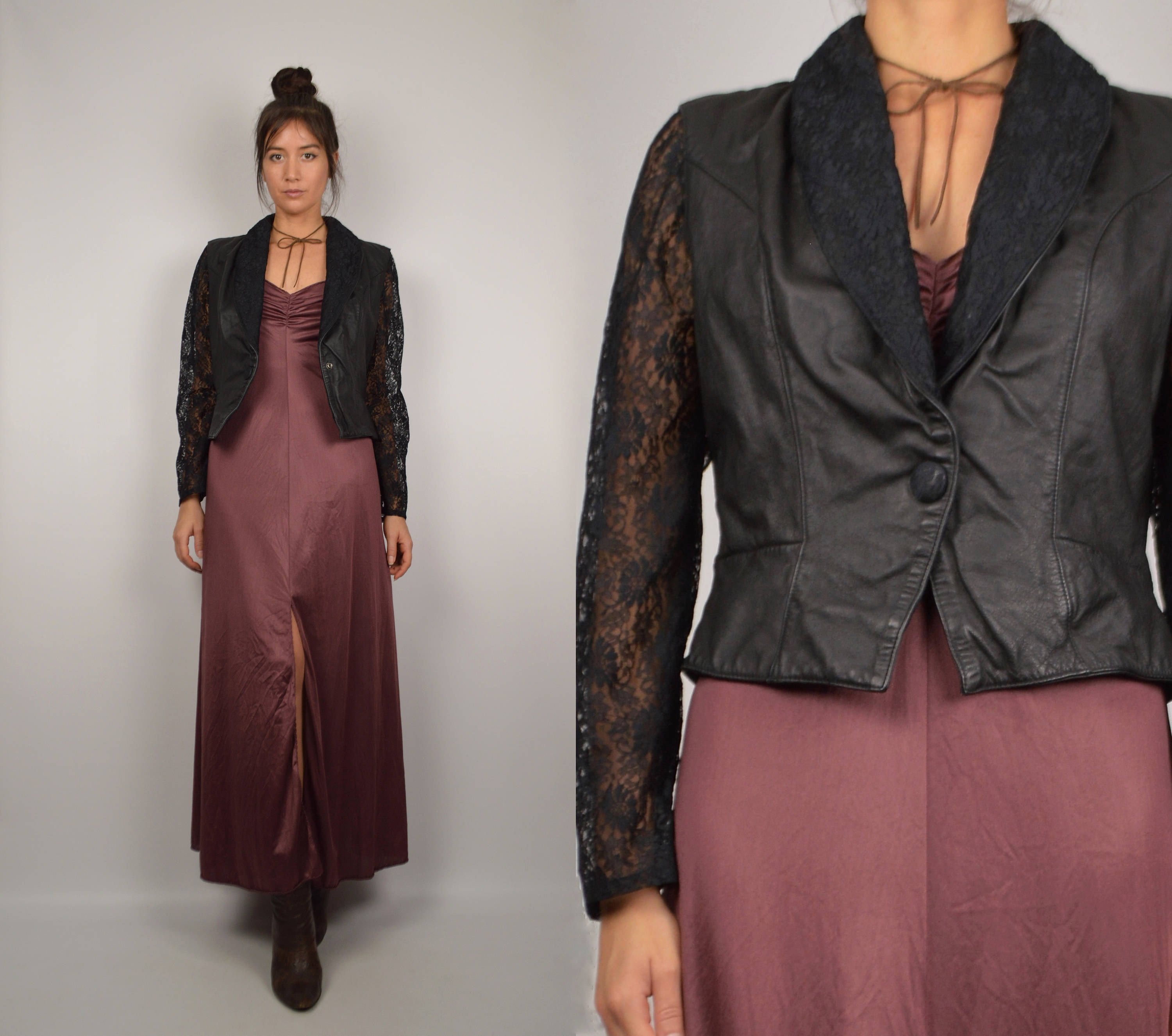 PT Vintage Leather & Lace Jacket