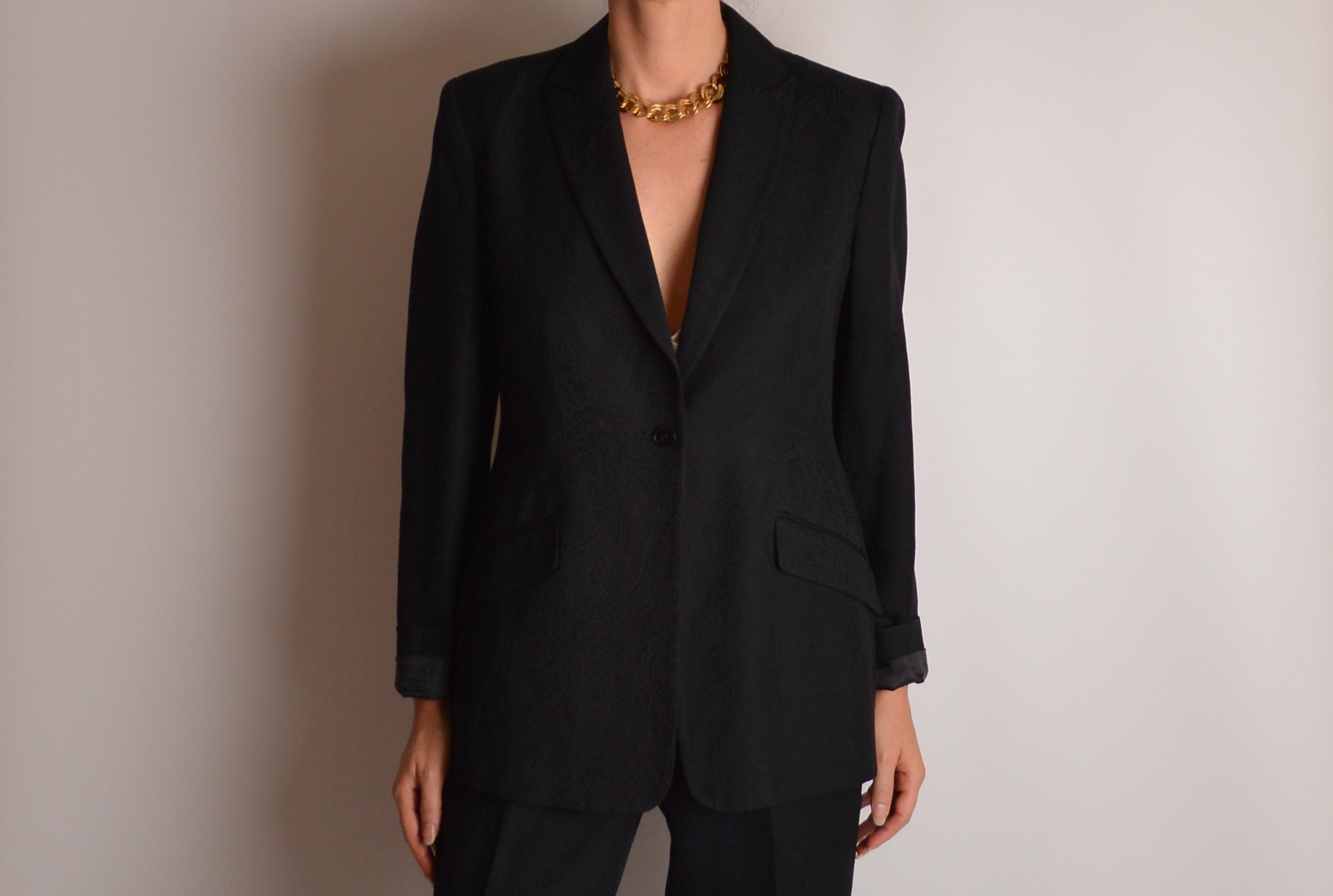 Vintage Black Perfect Fit Pantsuit (S)