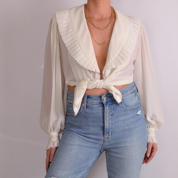 Shoulder Pleated Blouse