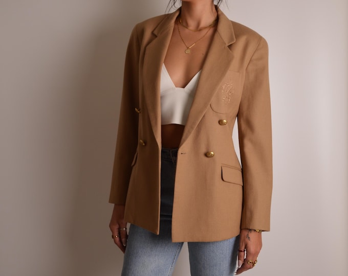 Vintage Camel Wool Blazer (S-M)