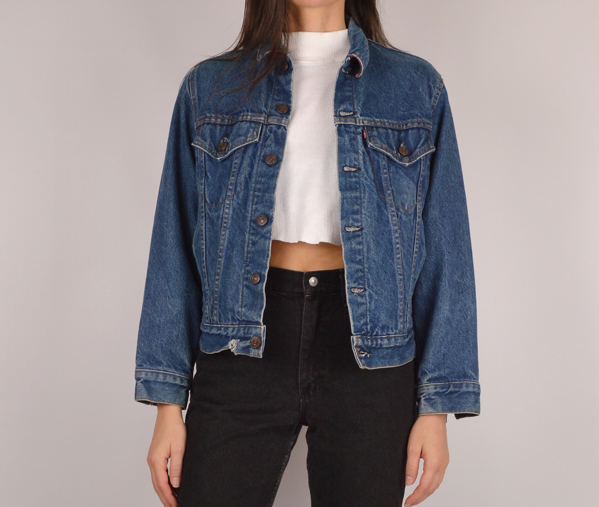 Vintage LEVI'S Small Flannel Lined Jean Jacket