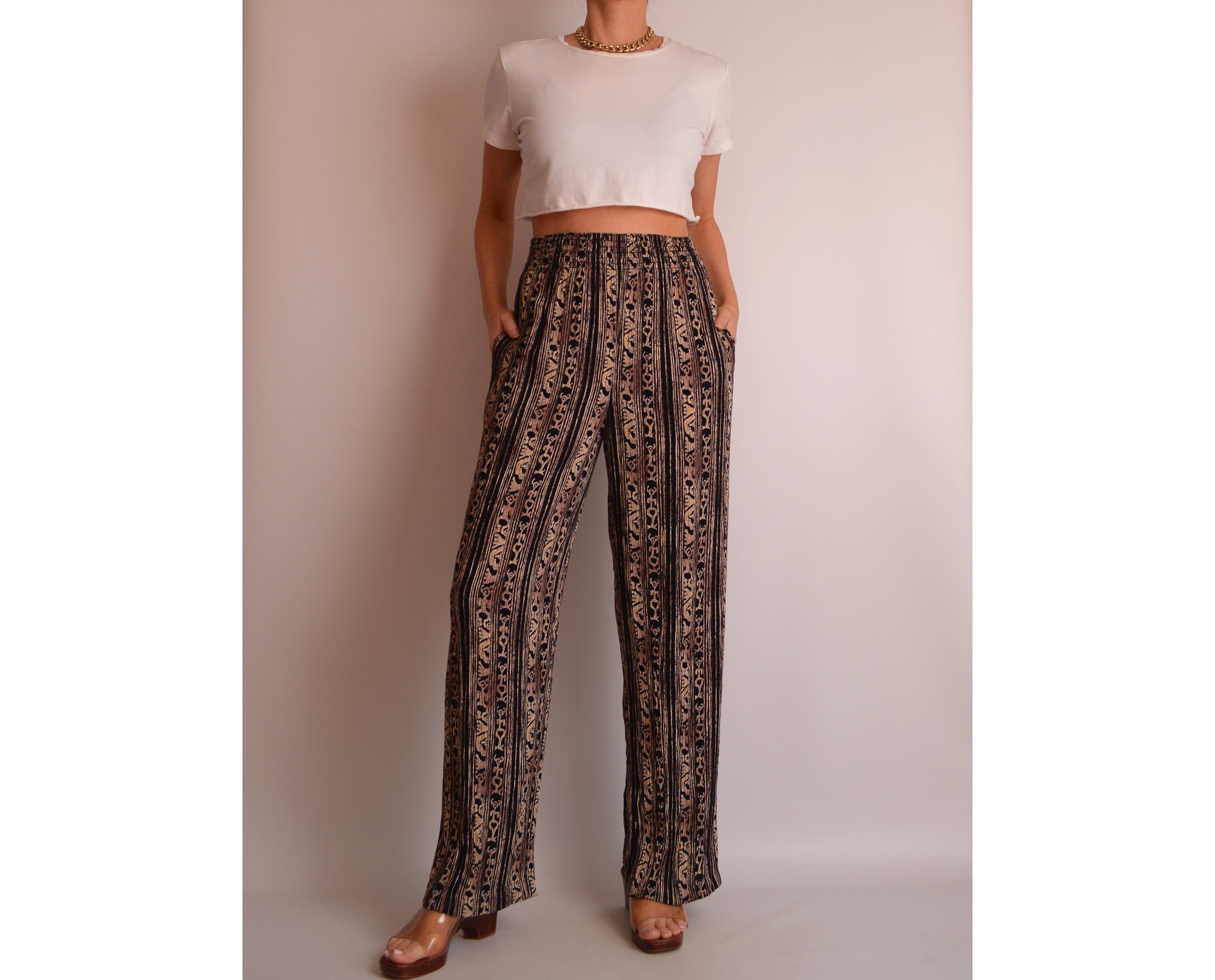 Abstract Print Lightweight Pants (S-M)