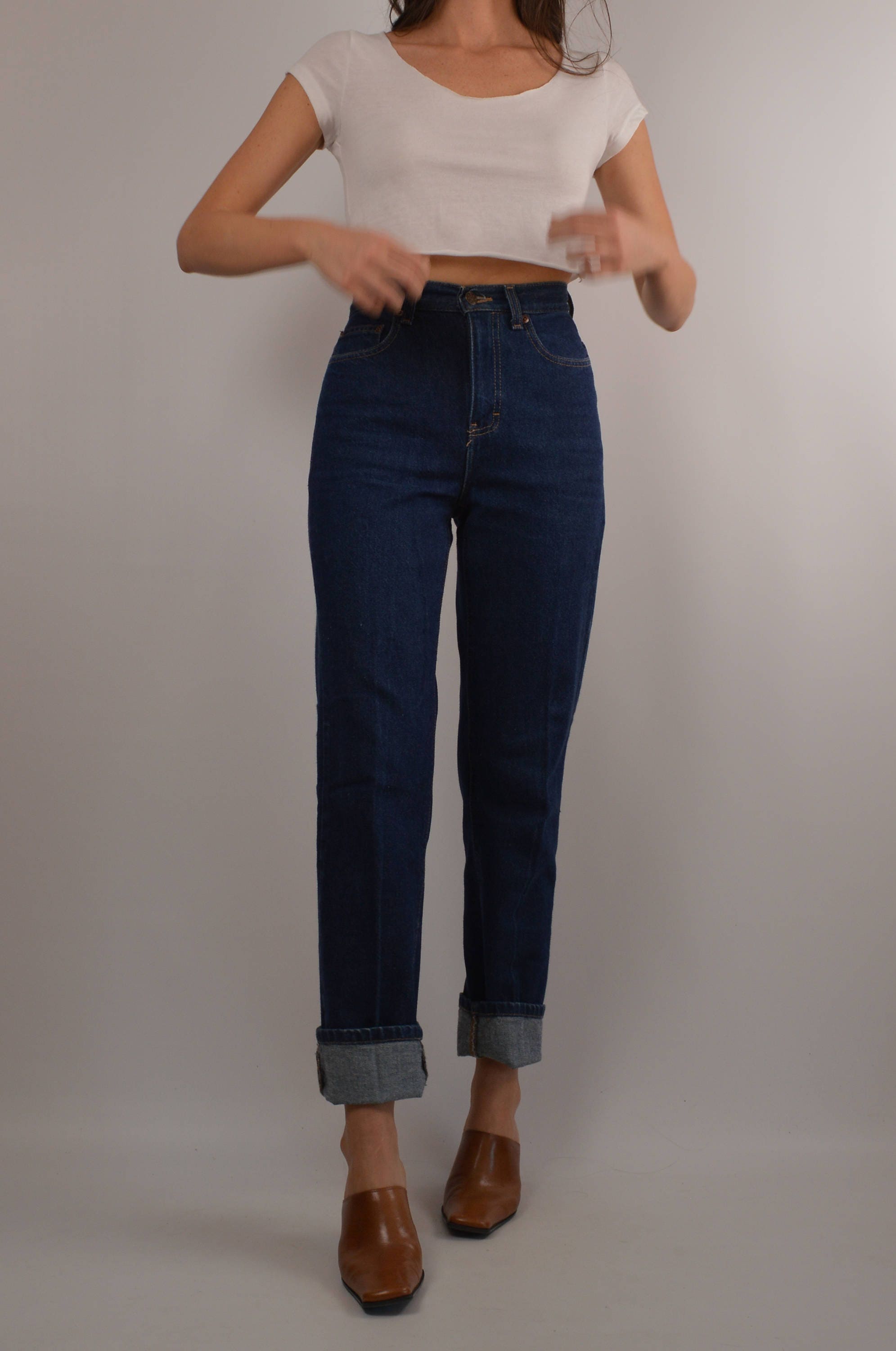 Vintage Relaxed Fit High Waist Jeans