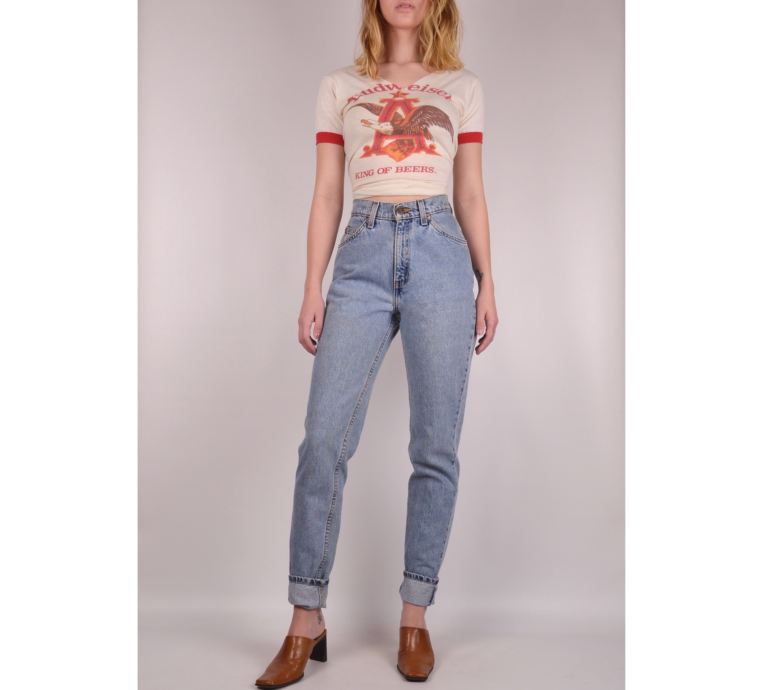 912 Slim Tapered Denim High Waist Jeans