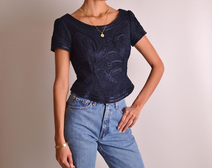 Vintage Embroidered Top (S)