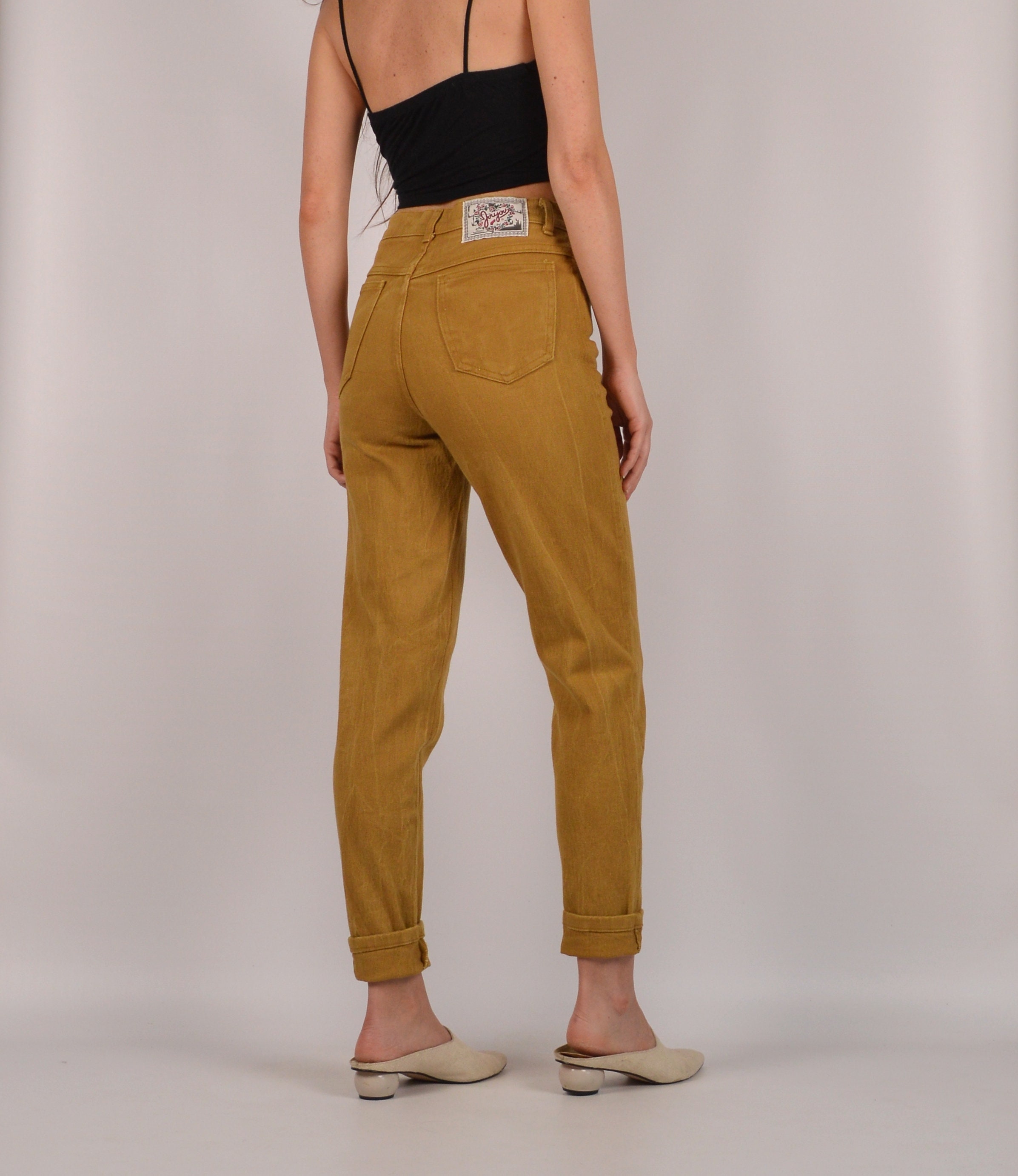 80's Mustard High Waist Jeans / 26W