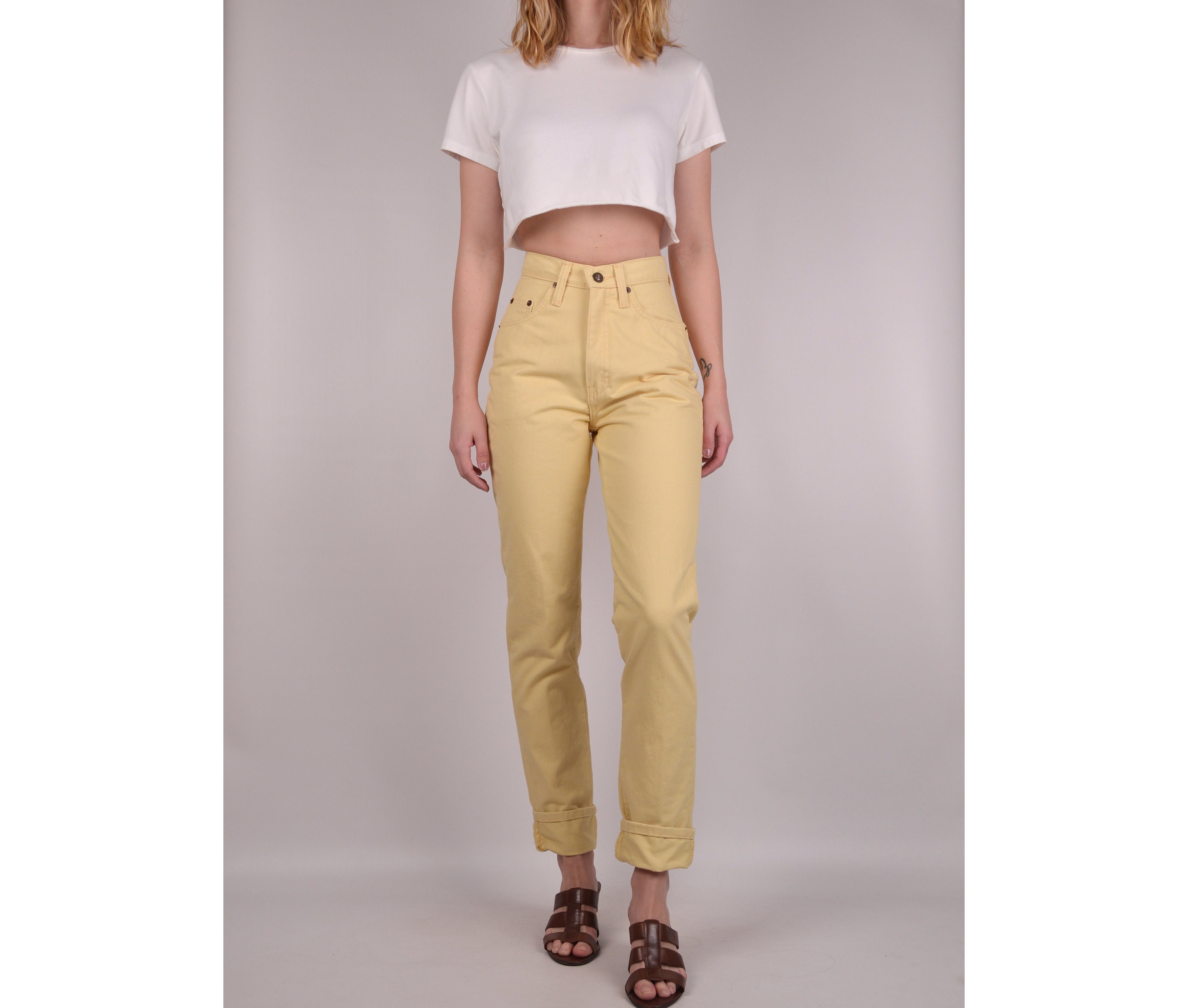 pale yellow jeans