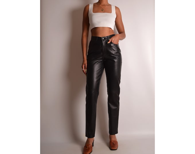 Vintage Leather Pants (27/28"W)