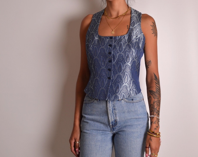 Vintage Brocade Vest (M)