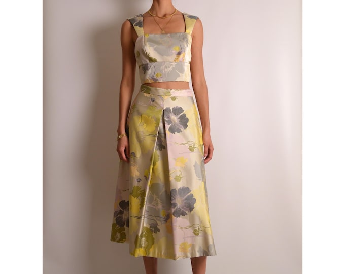 Incredible Vintage Brocade Skirt Set (S)