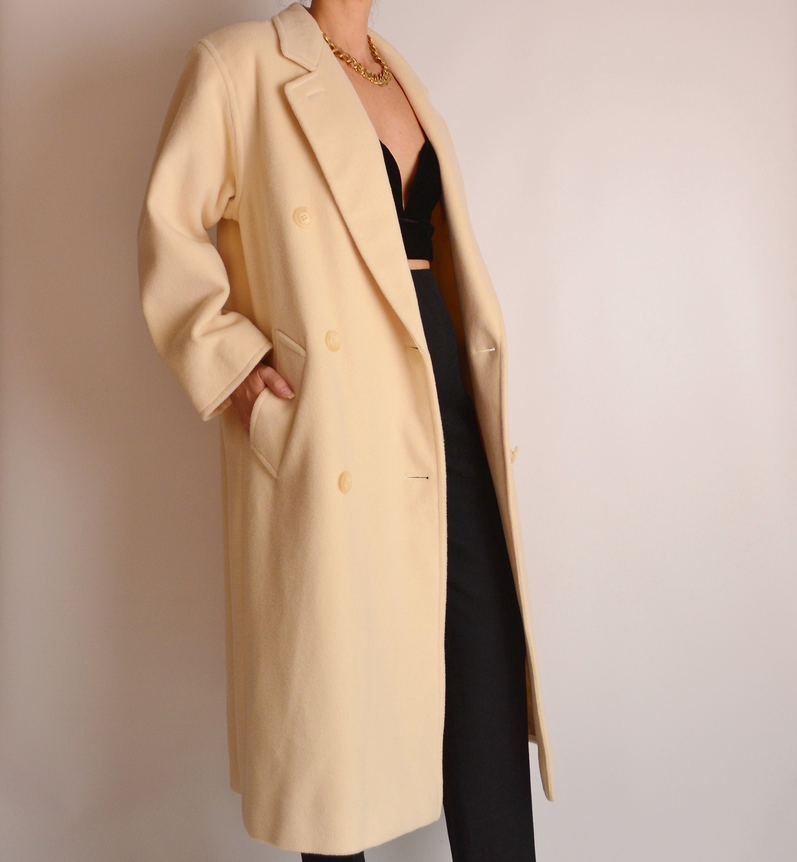 Vintage Calvin Klein Wool Coat M L