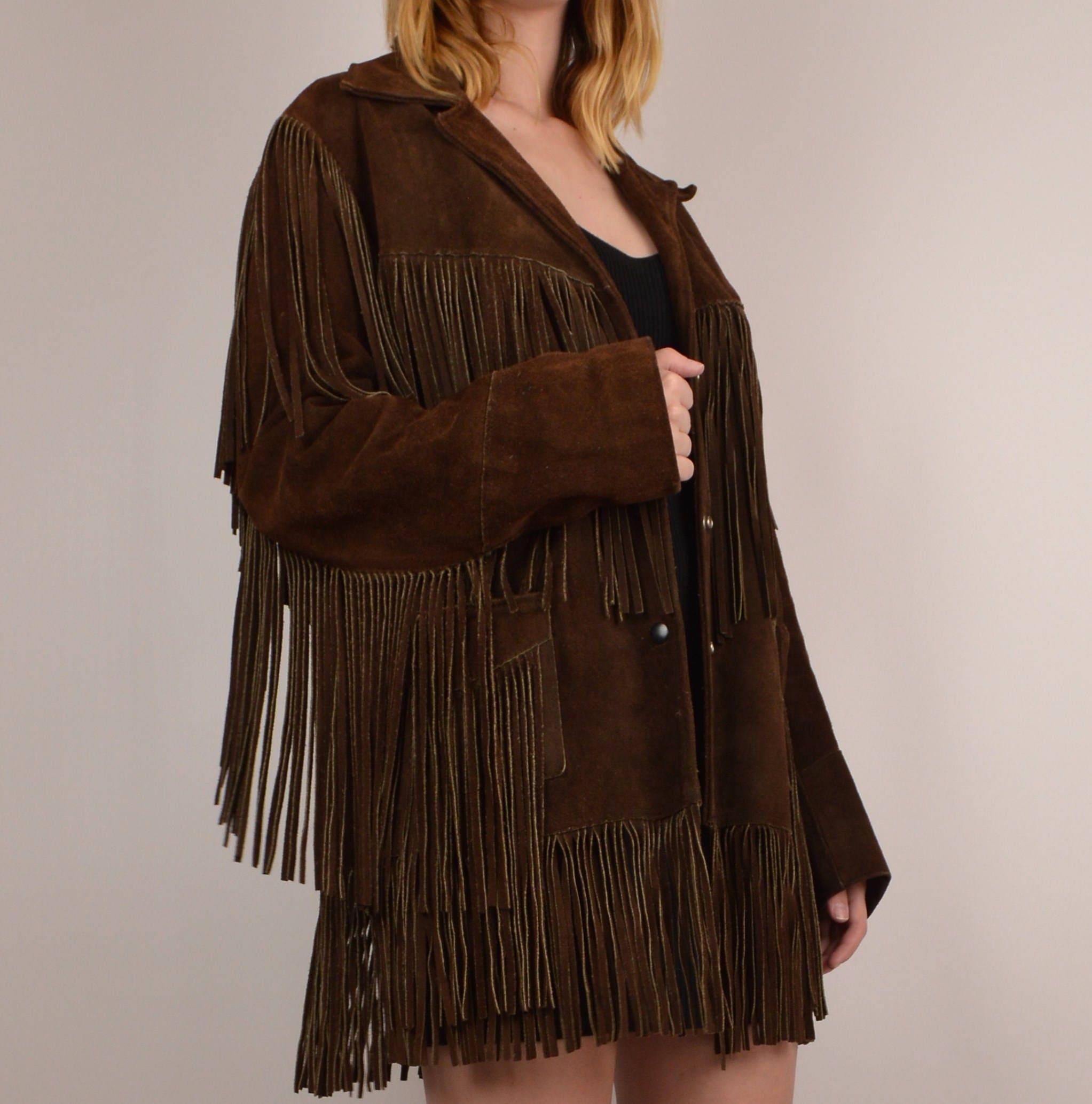 Vintage 70's Suede Fringe Jacket