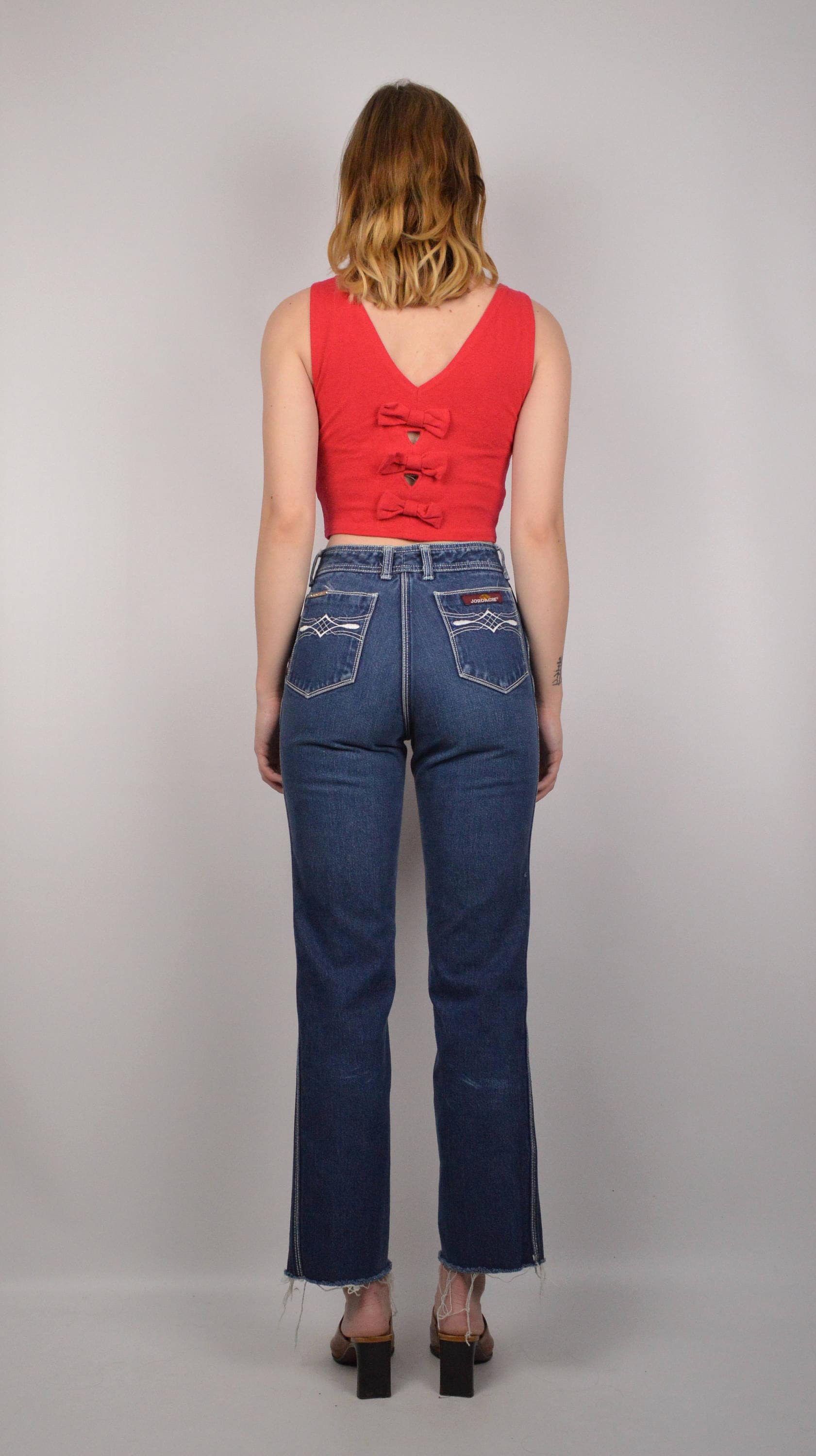70's Jordache High Waist Crop Jeans
