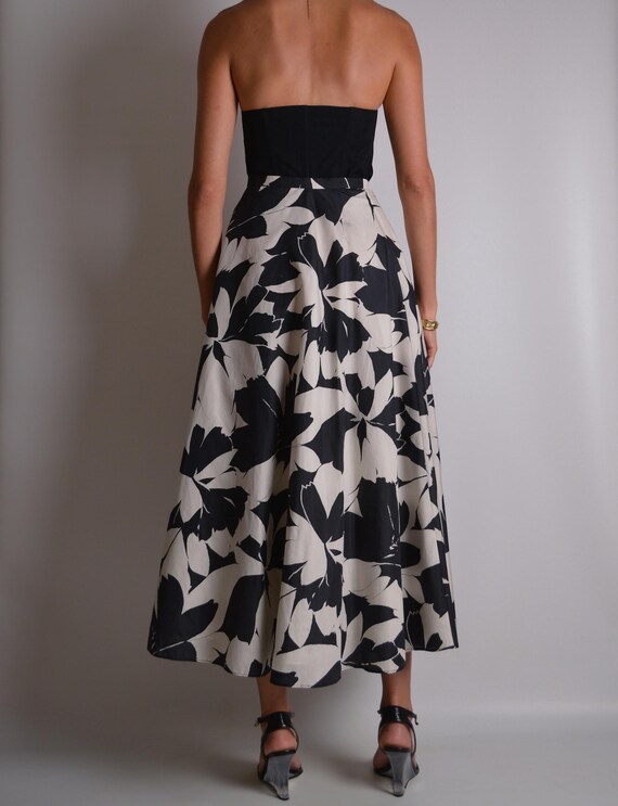 Vintage Printed Silk Circle Skirt (30"W) - image 5