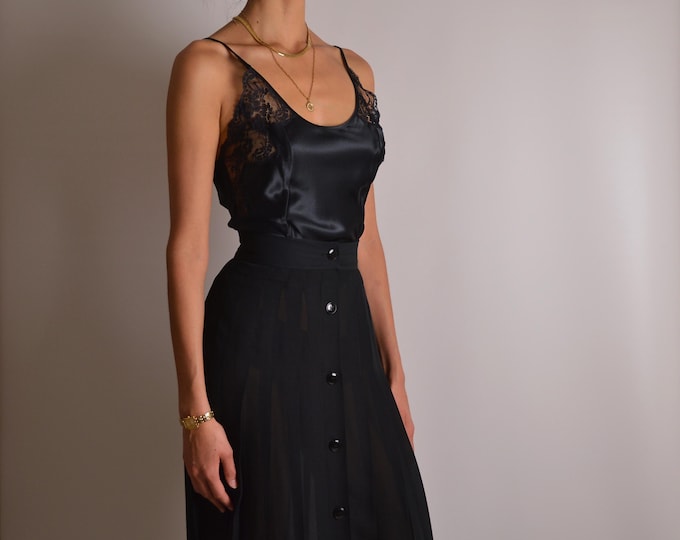 Vintage Satin and Lace Top (XS/S)
