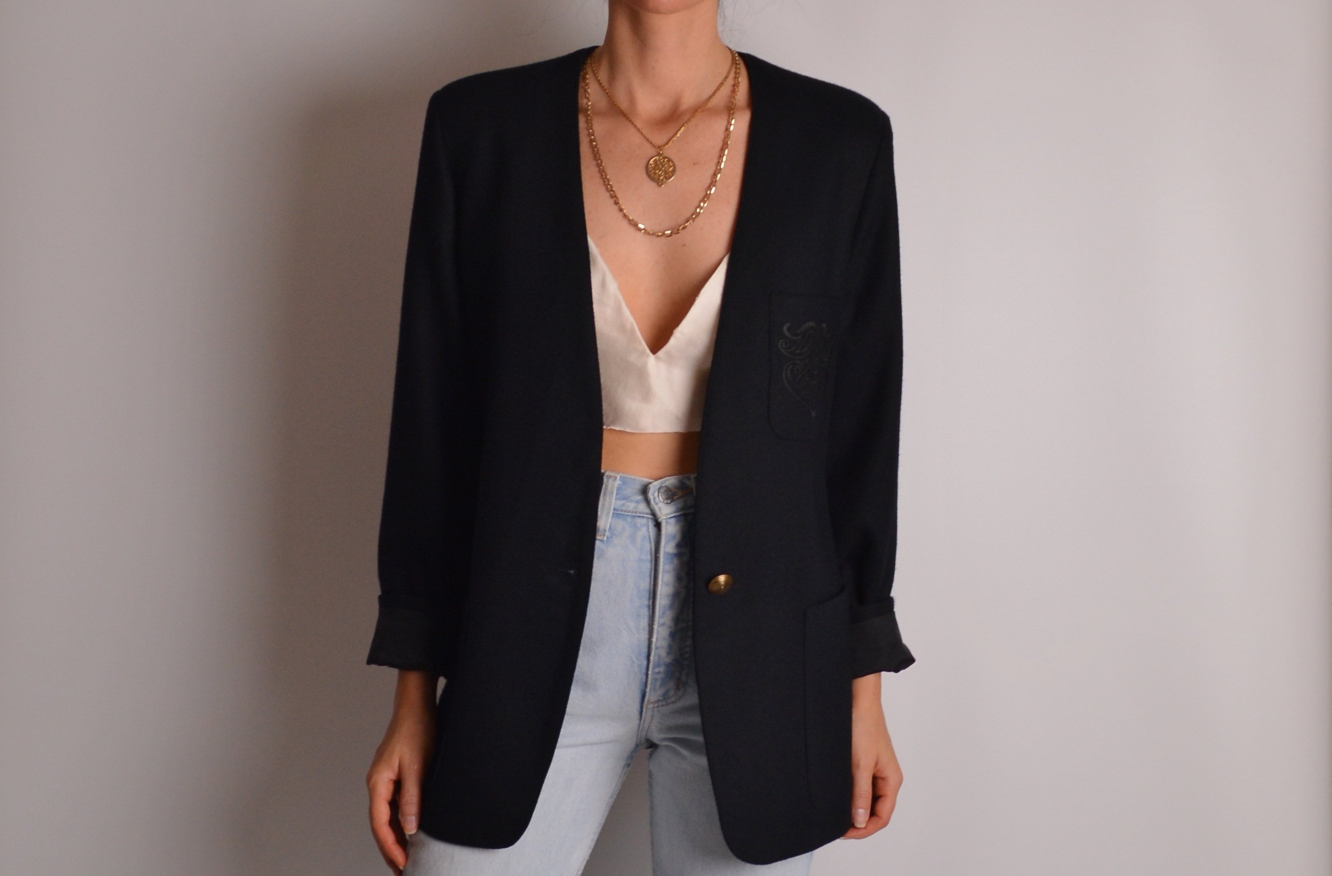Doublé Wool-Blend Blazer - Black - Women - GB