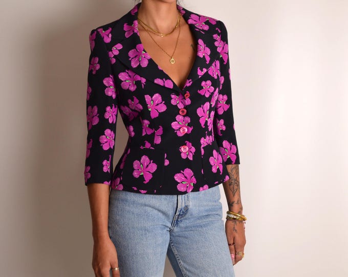 Vintage ESCADA Floral Blazer Top (S)