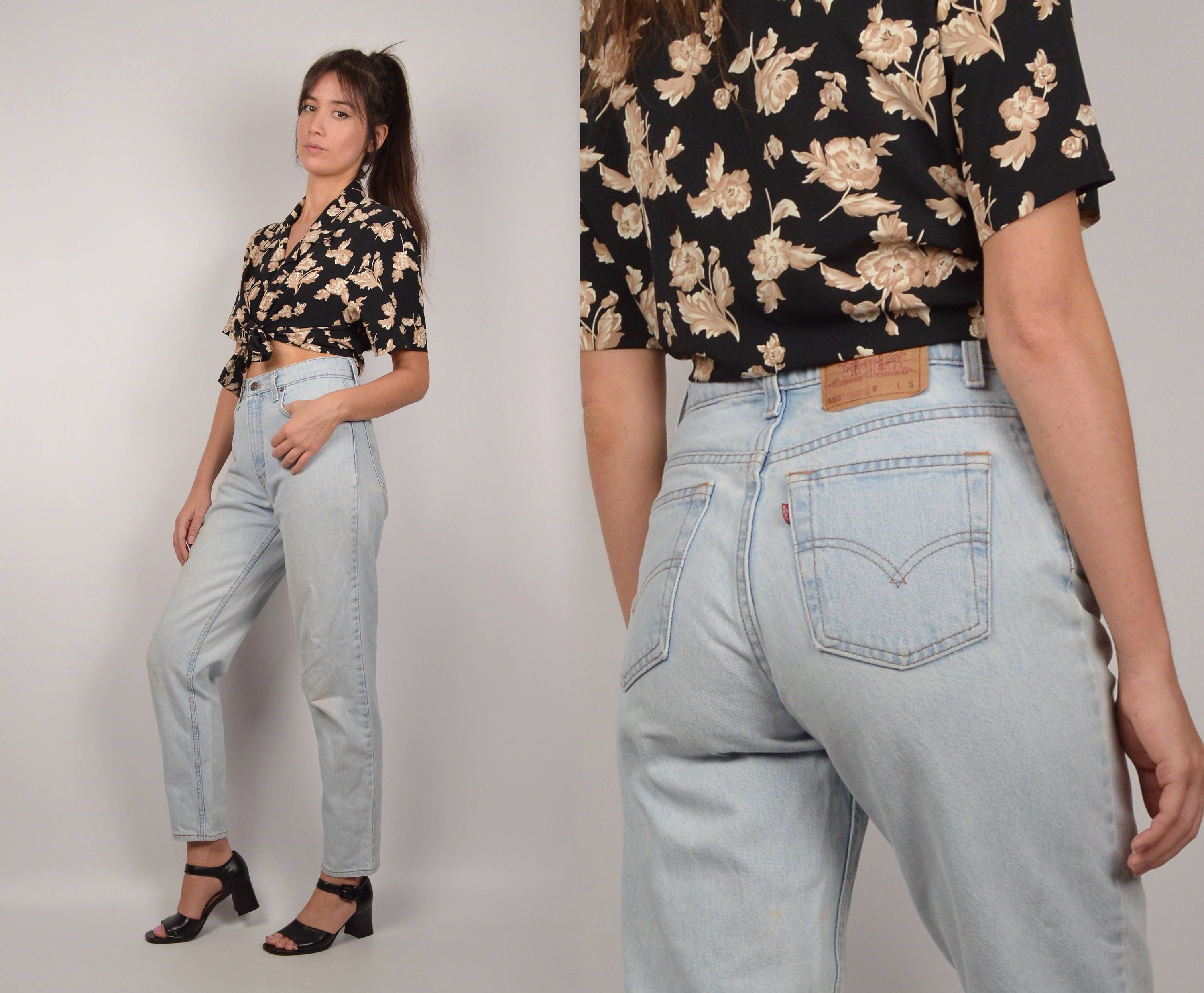 20% OFF Levi's High Waist Tapered Denim Blue Jeans