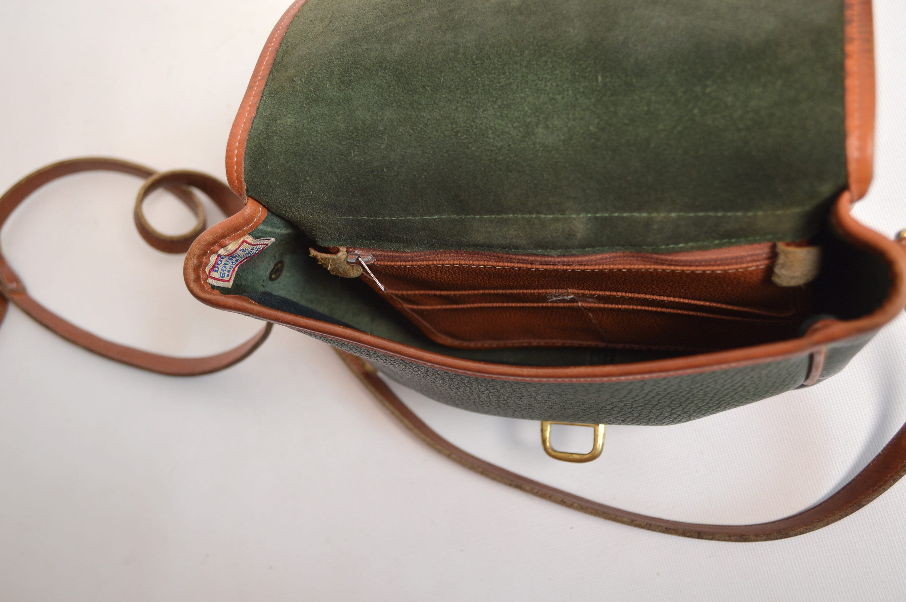 Dooney & Bourke Equestrian Binocular Bag / All Weather Leather crossbody  vintage