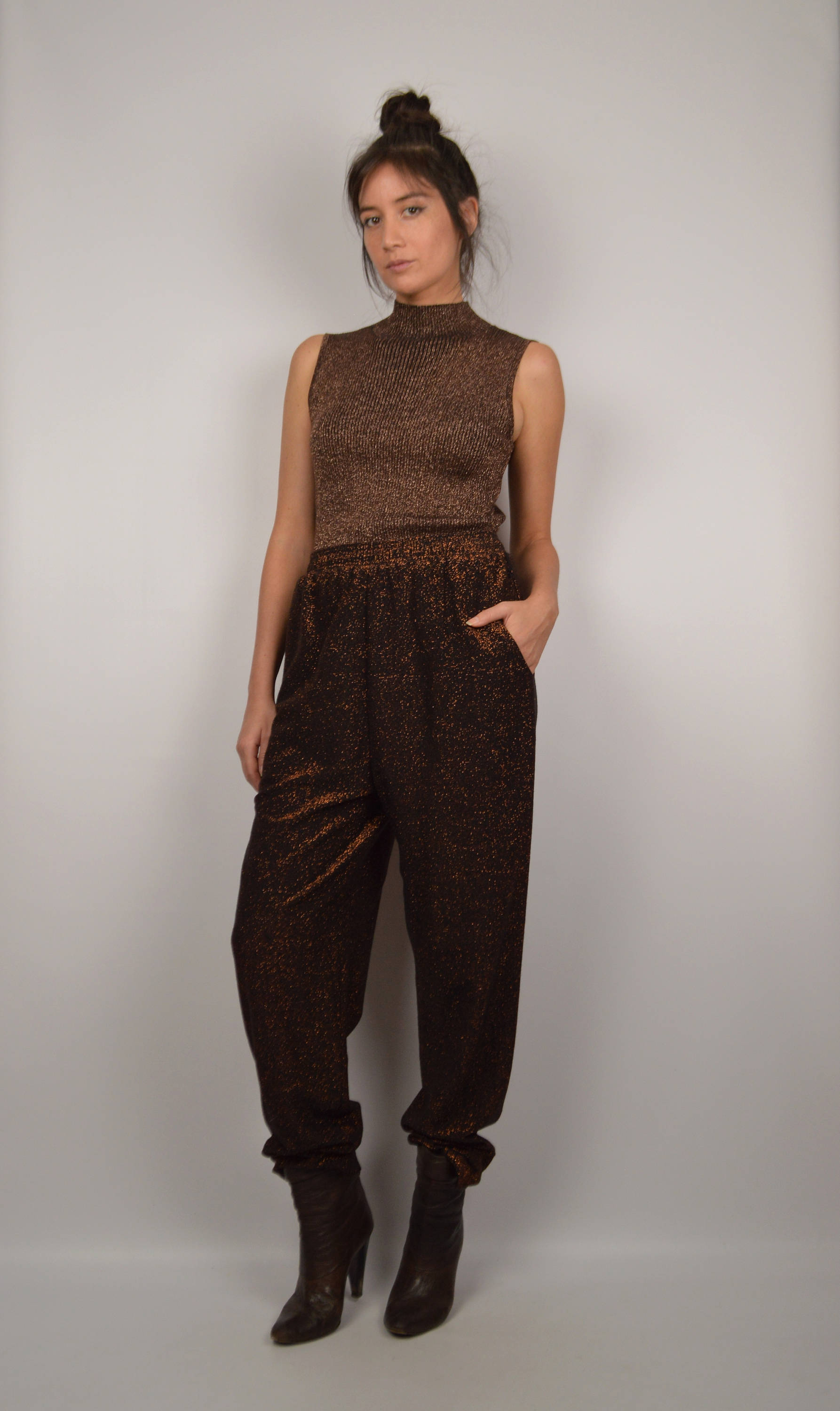 Vintage Matching Pants Set w/ mock neck top