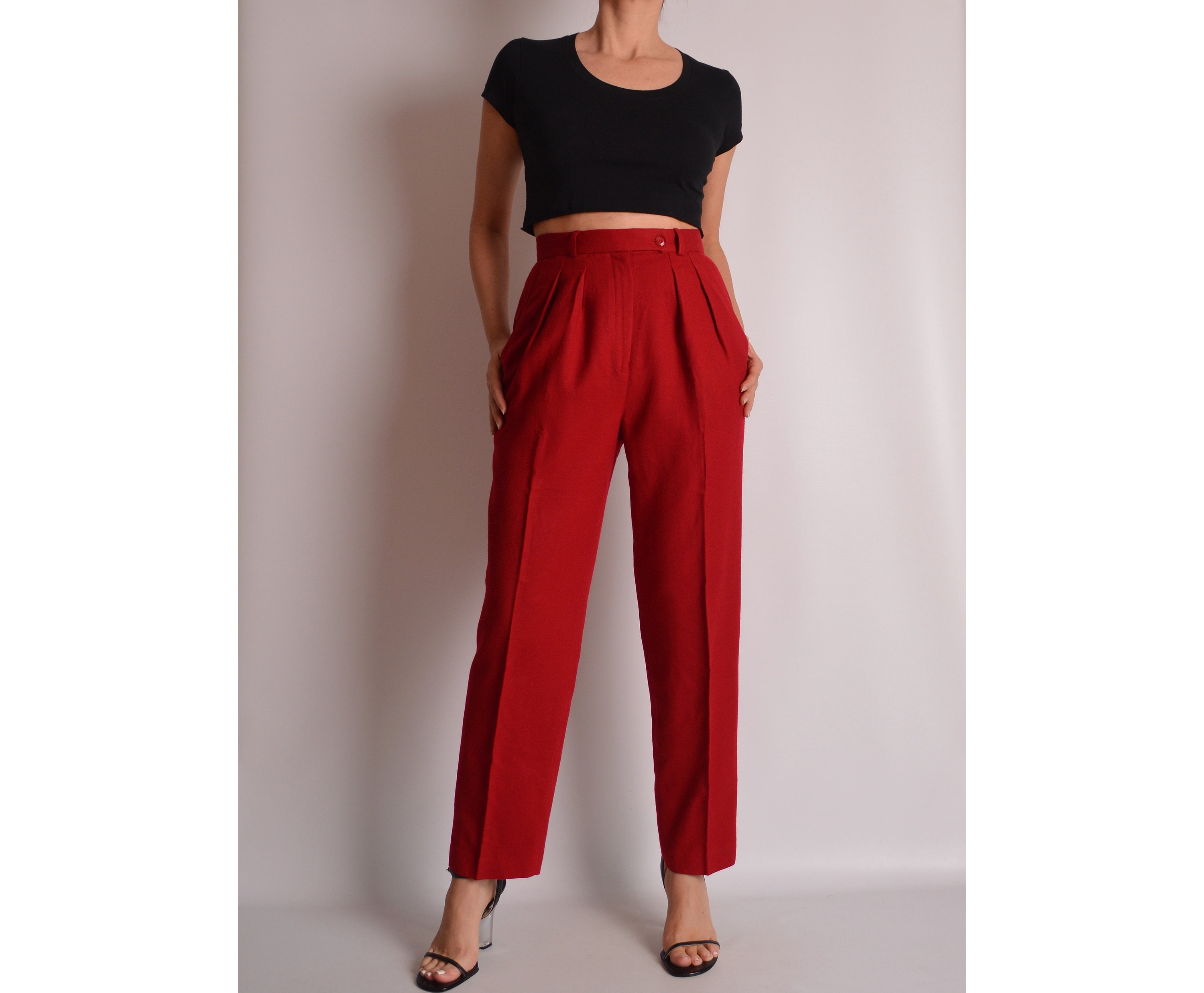 Womens Wool Tailored Trouser Black  Assembly Label