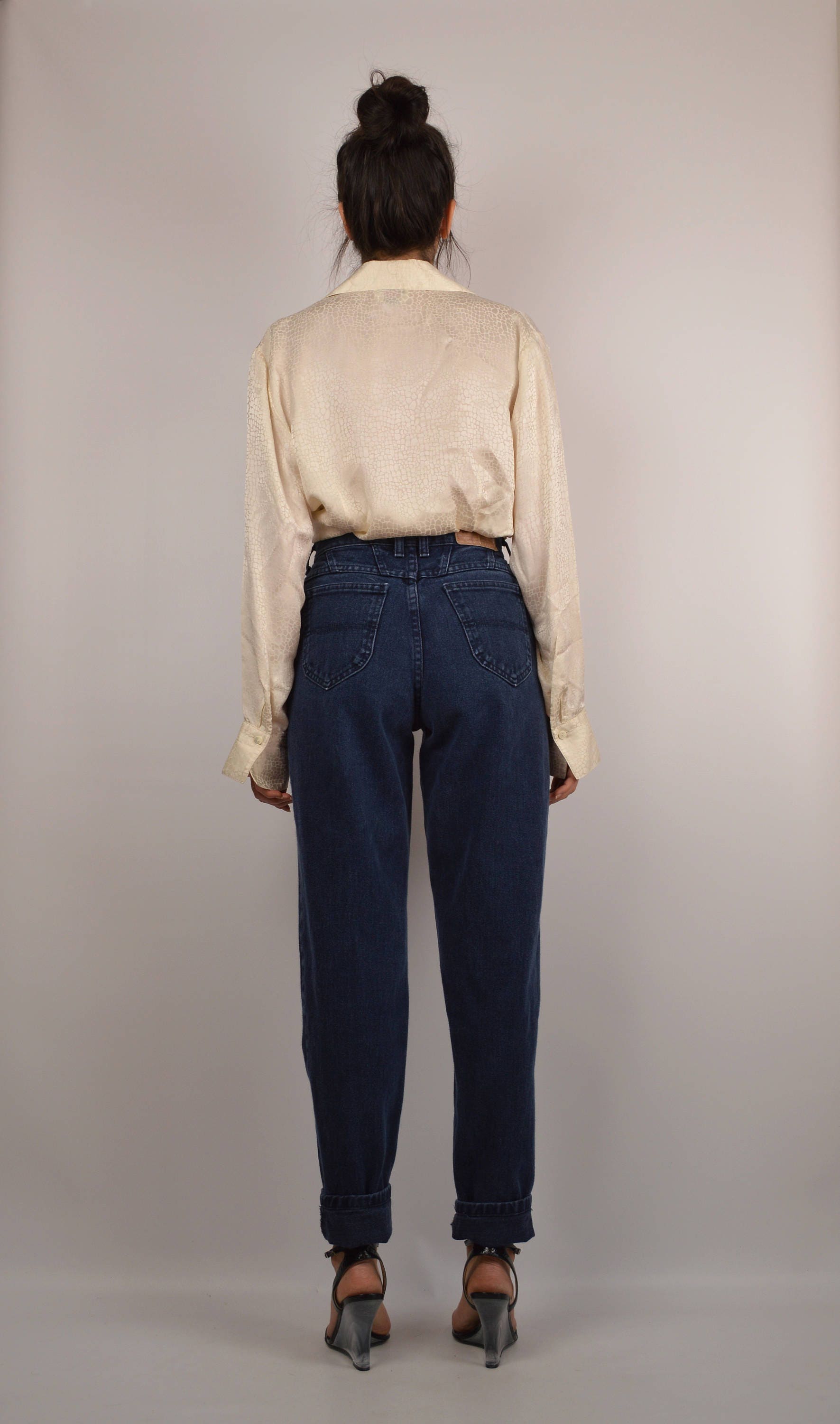 Vintage High Waist Tapered Jeans