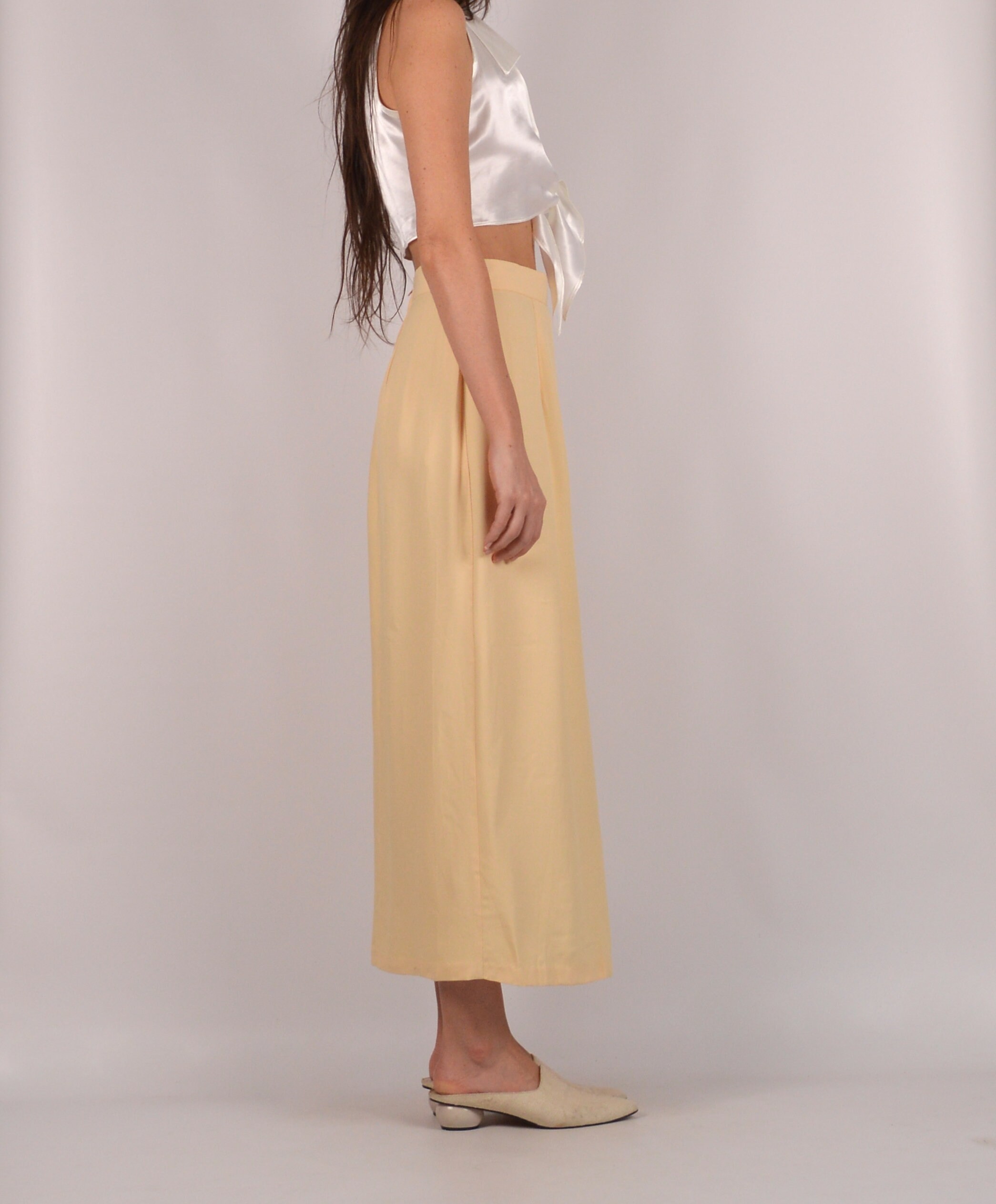 Vintage Pastel Long Skirt / sz M / High Waist