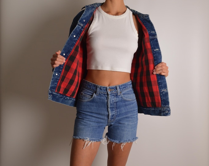 Vintage Flannel Lined Denim Jacket