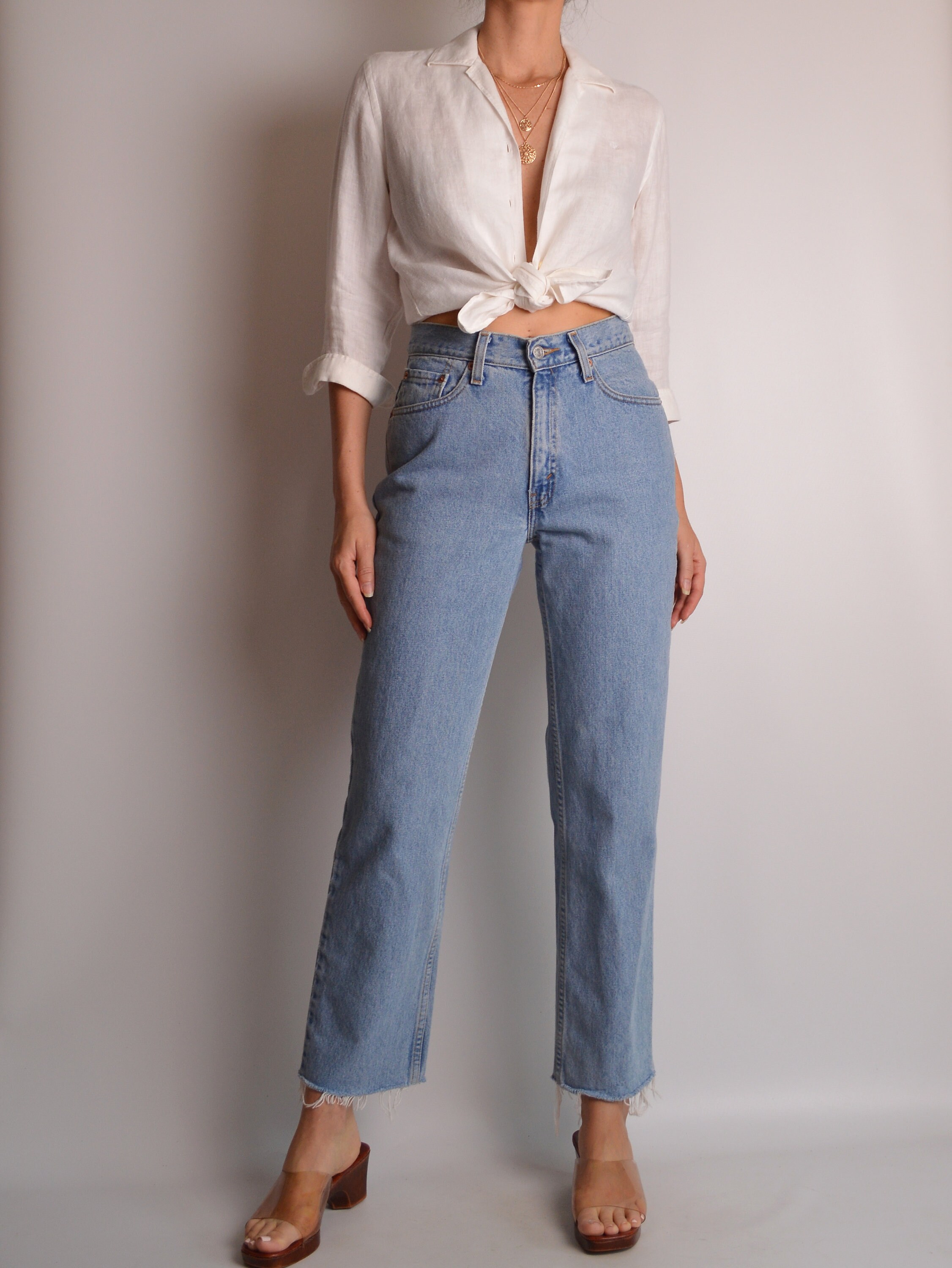 Vintage LEVI'S 512 Frayed Jeans (28W)