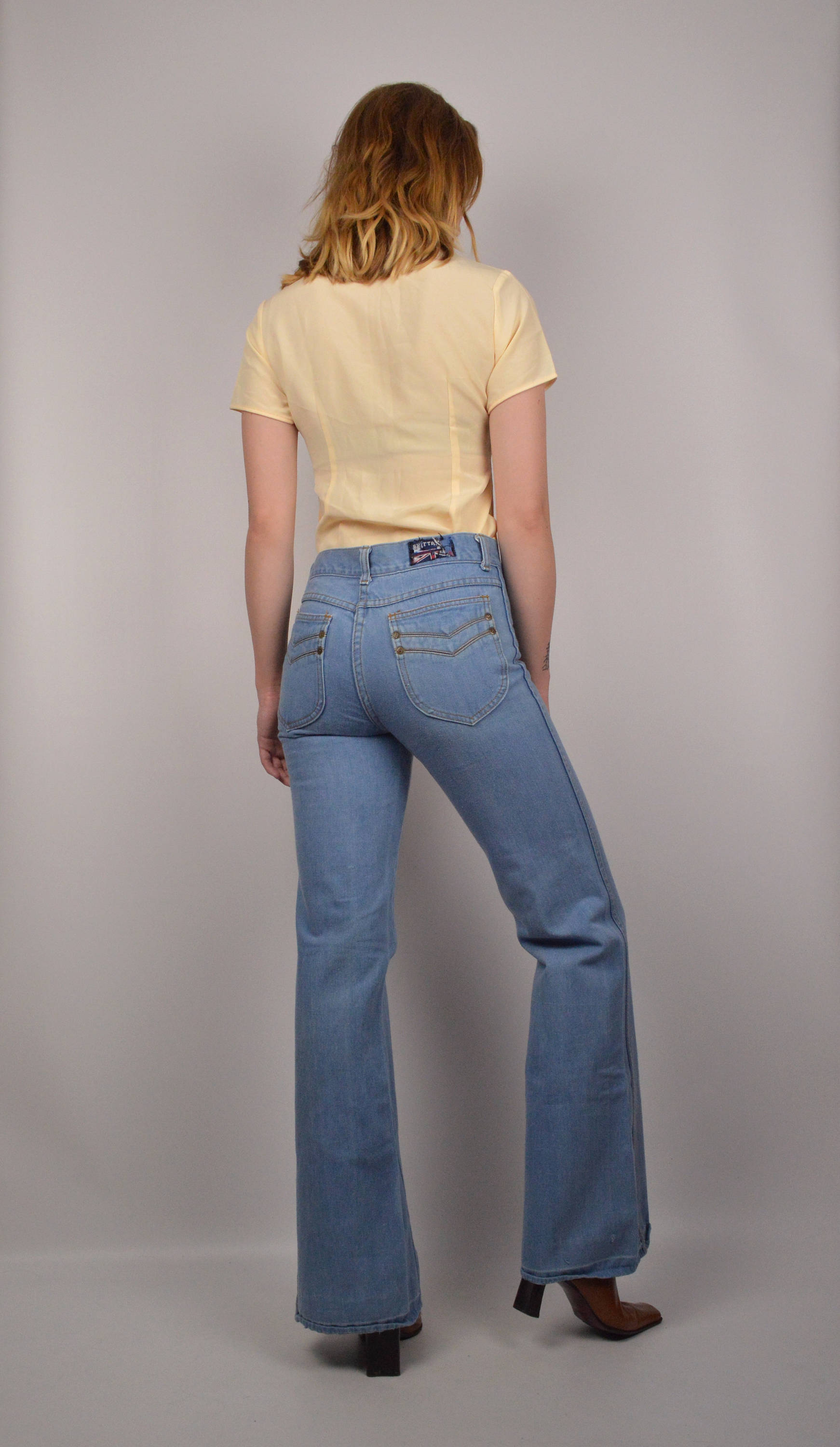 70's Denim Flares / XS